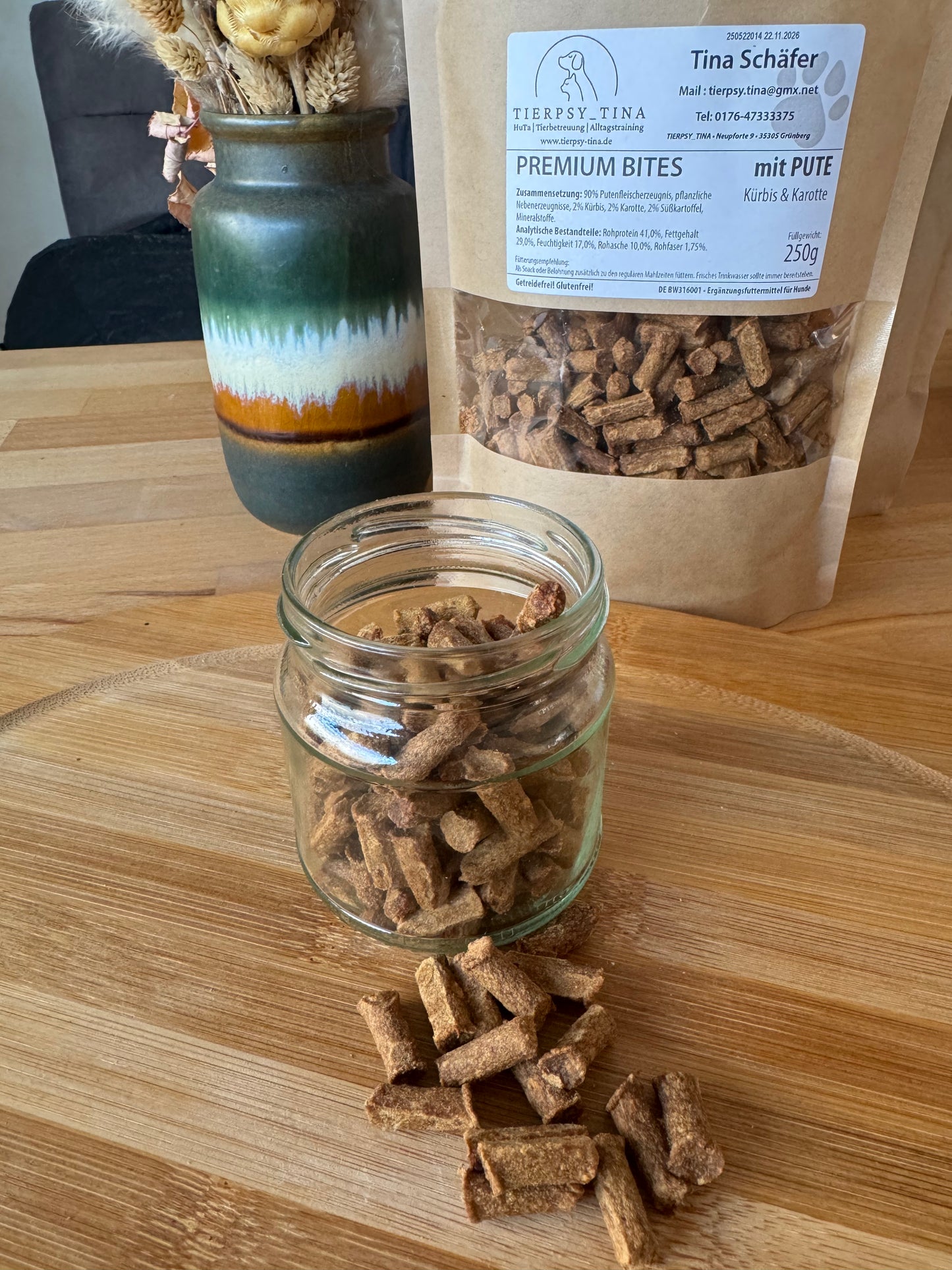 Premium Bites Pute mit Kürbis & Karotte 250g