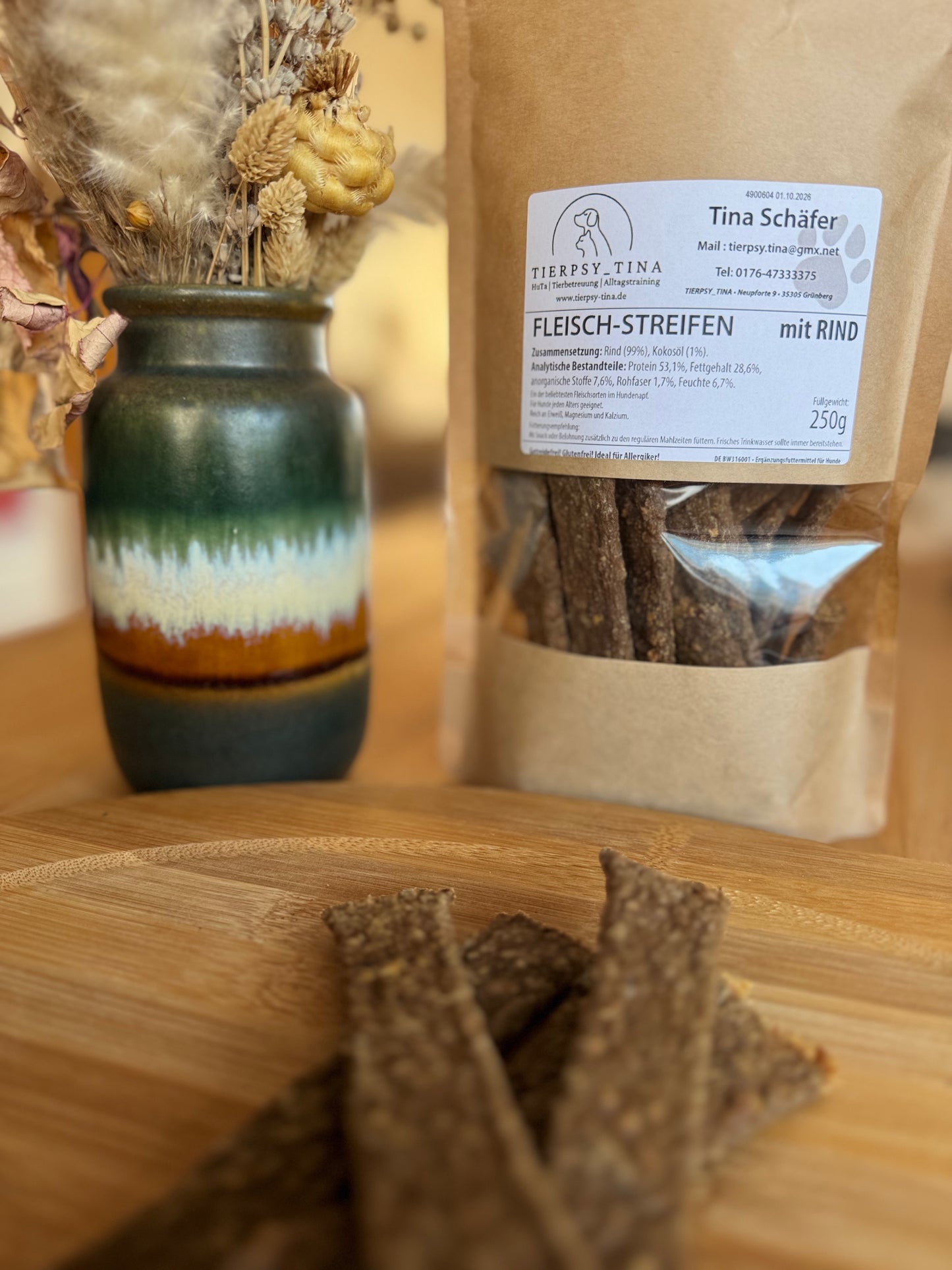 Fleisch-Streifen 100% Natur 250g