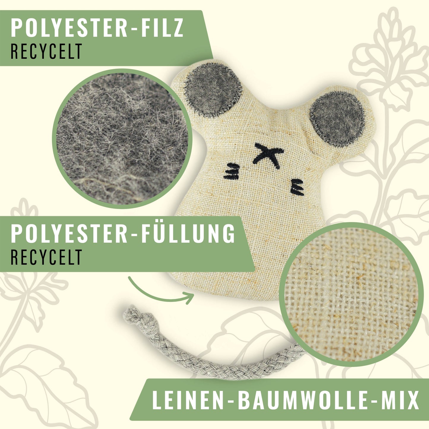 Ne&no® Katzenspielzeug mit Katzenminze -3er Set- inkl.Refill