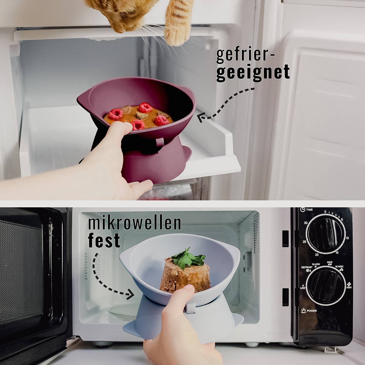 Ne&no® Erhöhter Silikon Futternapf + verstellbare Neigung