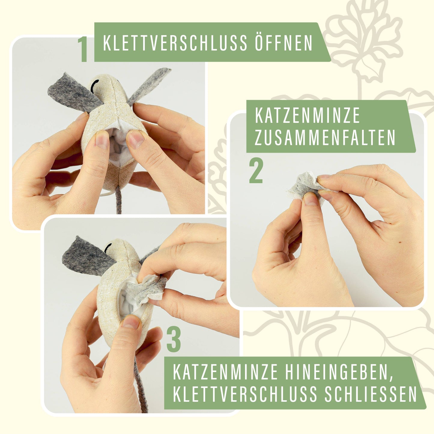Ne&no® Katzenspielzeug mit Katzenminze -3er Set- inkl.Refill