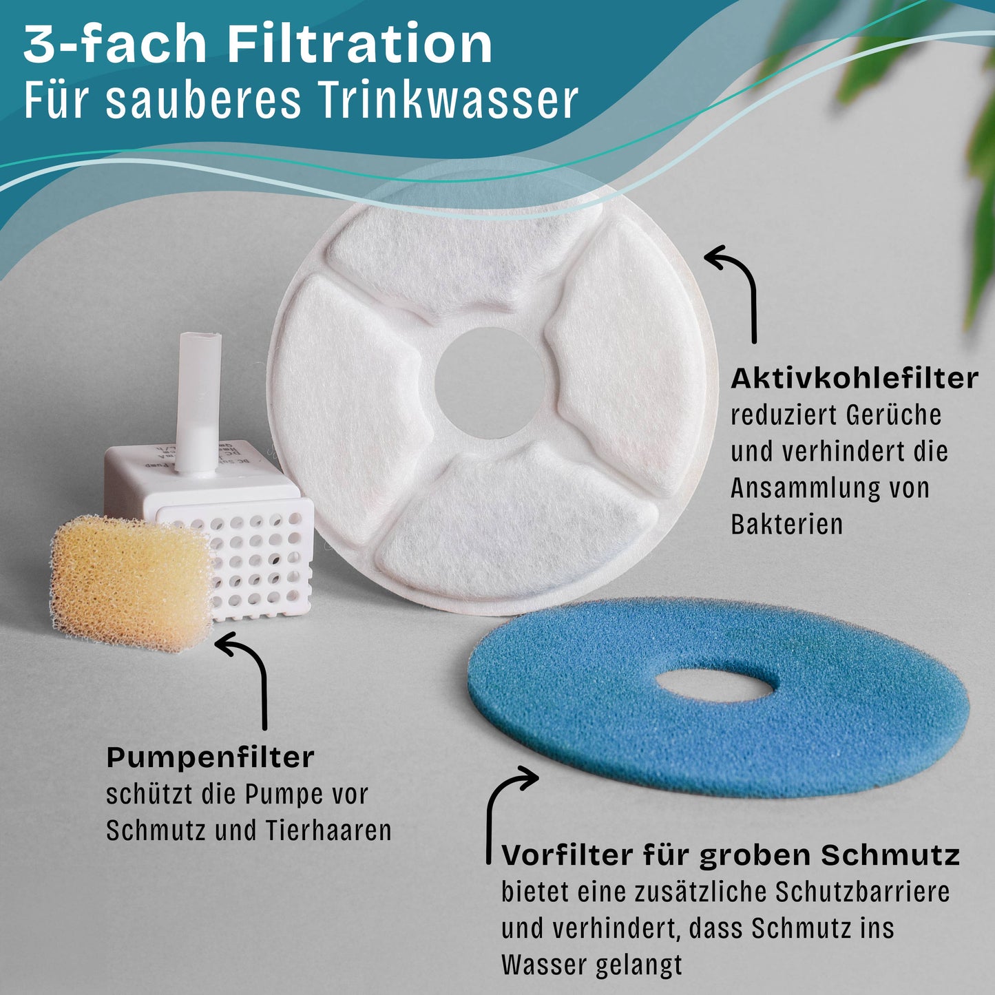 Ne&no® Keramik Trinkbrunnen + Bambus-Basis I Induktion
