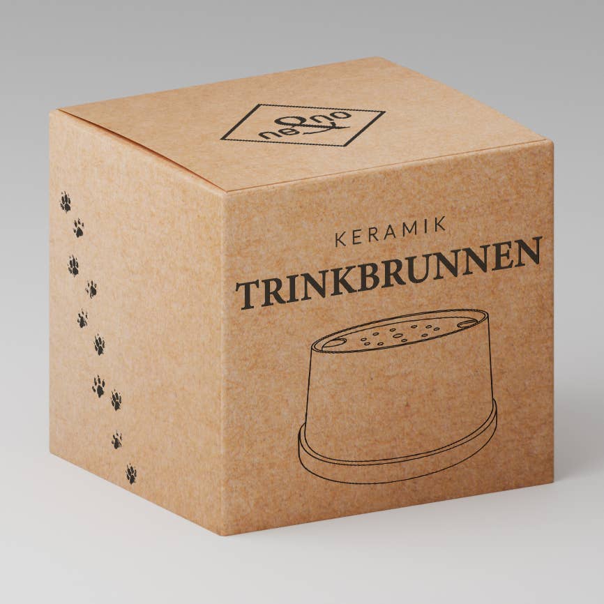 Ne&no® Keramik Trinkbrunnen + Bambus-Basis I Induktion