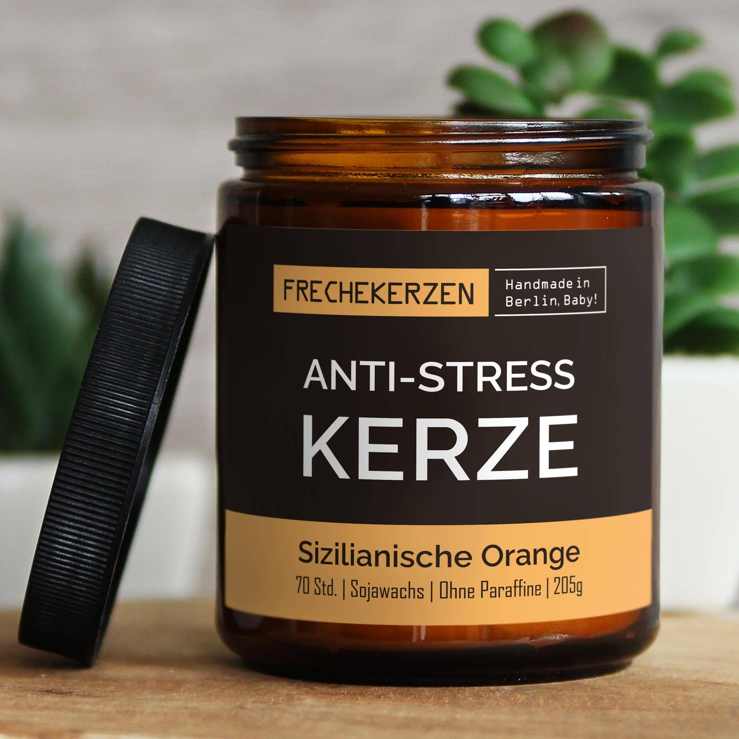 mysoy‎® Anti-stress Duftkerze l Handgemacht & mit Humor