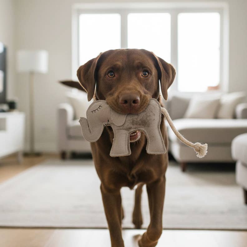 BUDDY. Hundespielzeug aus Leder "Elefant"