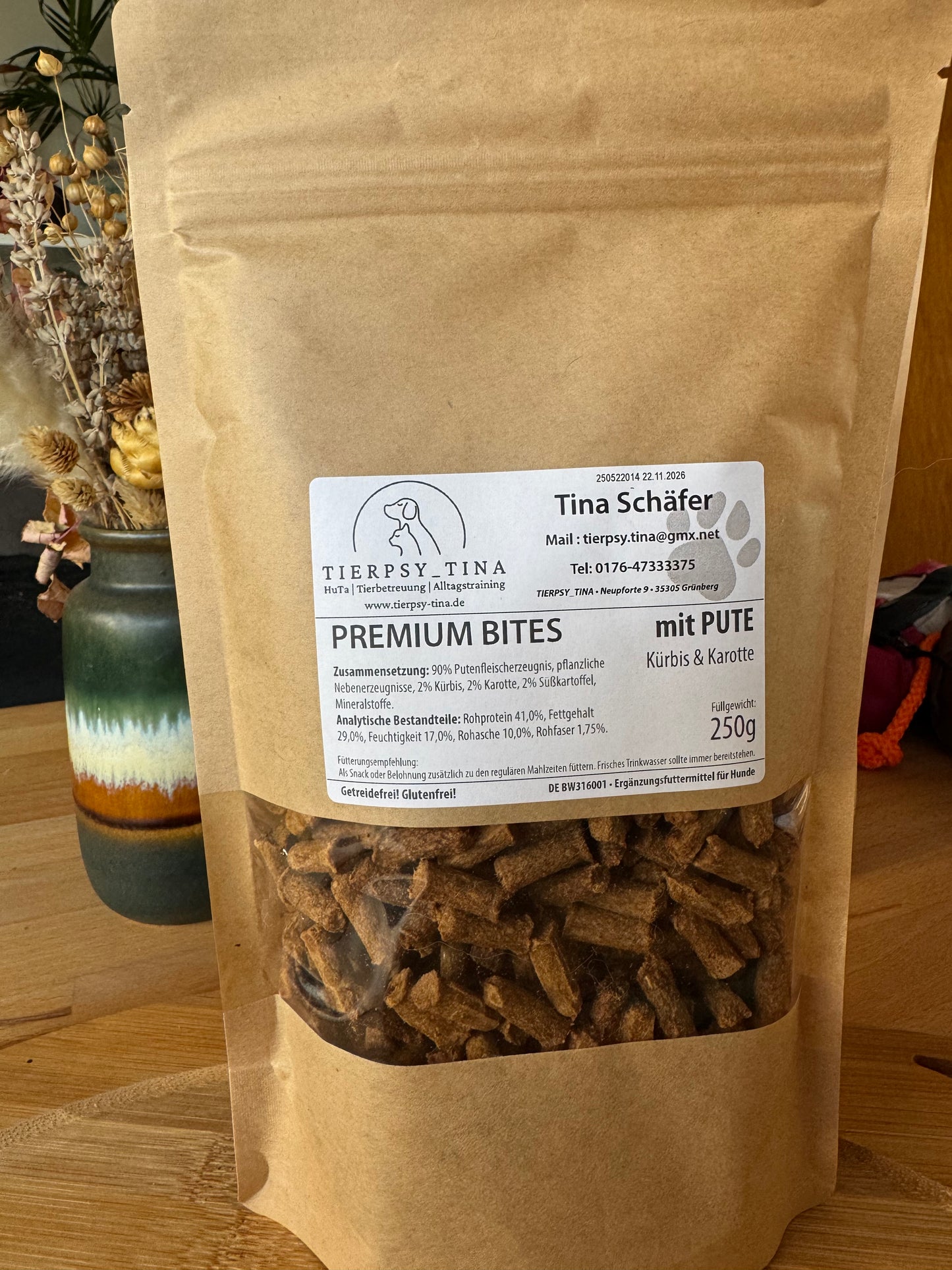 Premium Bites Pute mit Kürbis & Karotte 250g