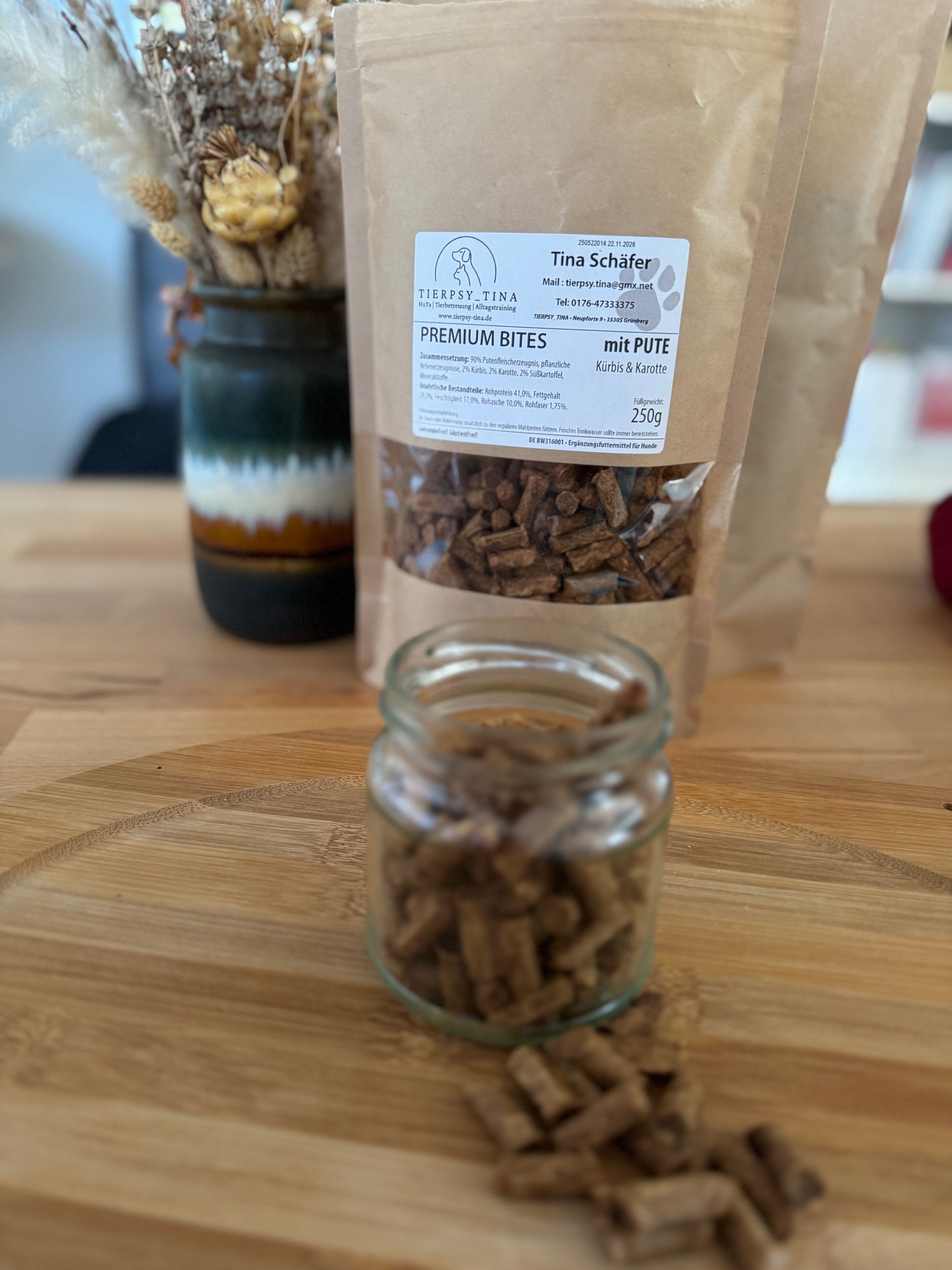 Premium Bites Pute mit Kürbis & Karotte 250g