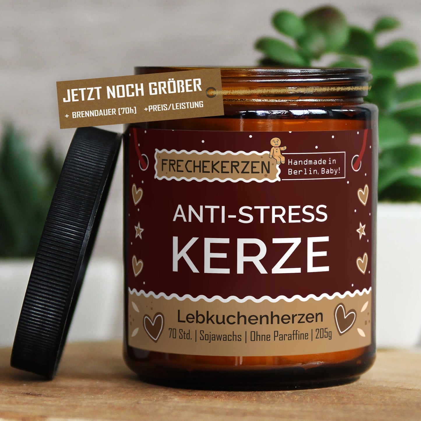 mysoy‎® Anti-stress Duftkerze l Handgemacht & mit Humor