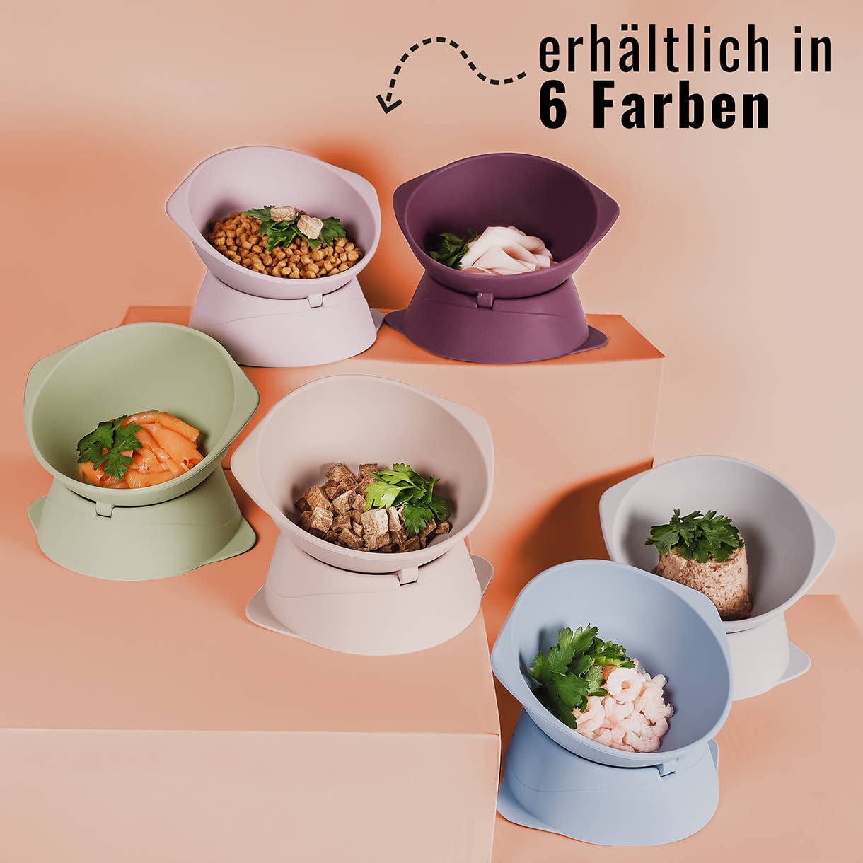 Ne&no® Erhöhter Silikon Futternapf + verstellbare Neigung
