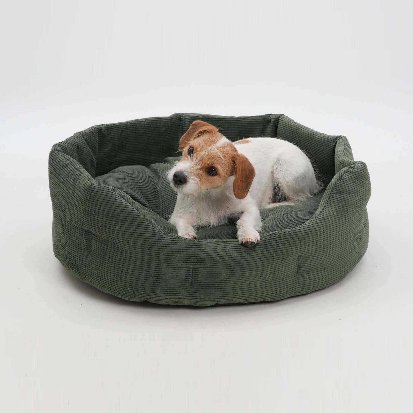 Hundekörbchen Chelsea Cord forest green von DOGS in the CITY®