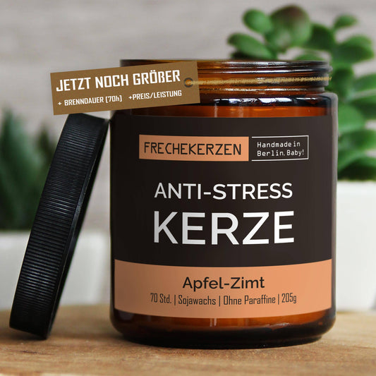 mysoy‎® Anti-stress Duftkerze l Handgemacht & mit Humor