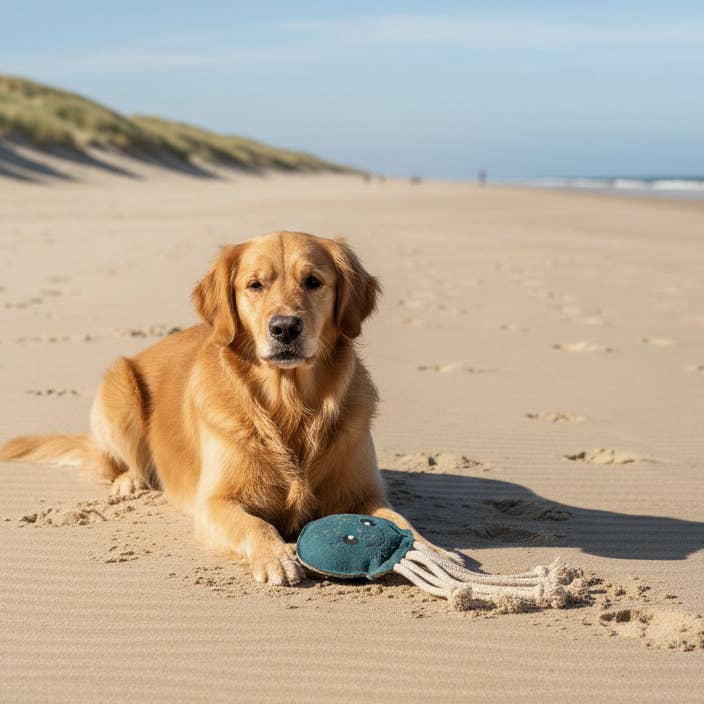 BUDDY. Hundespielzeug aus Leder "Krake"