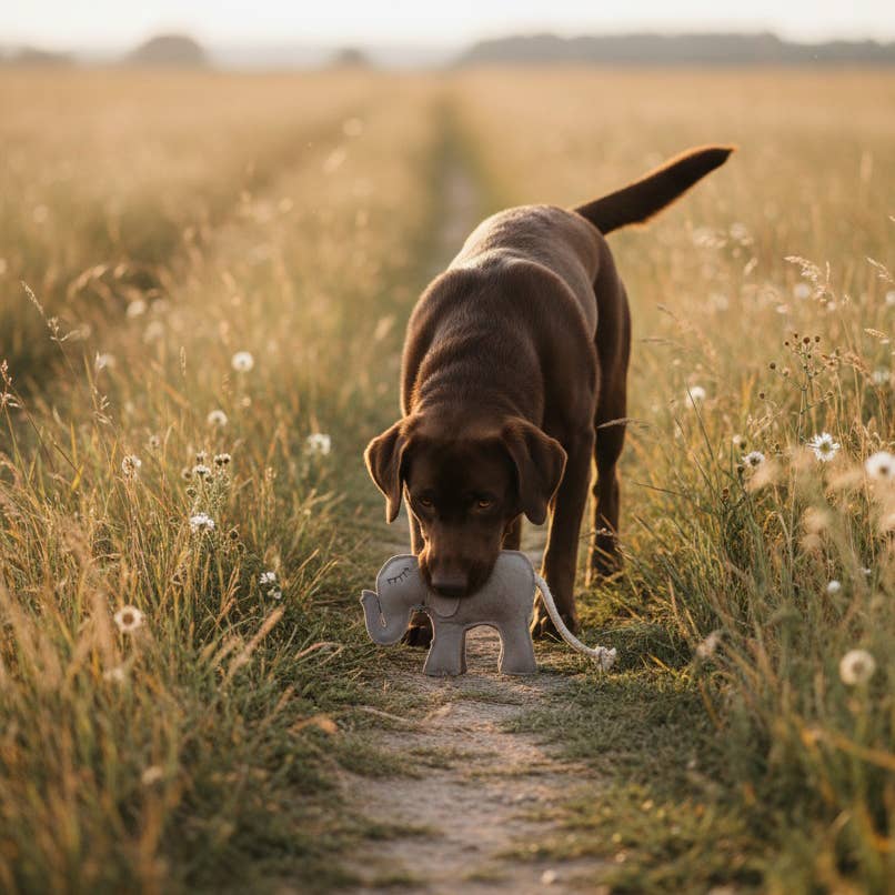 BUDDY. Hundespielzeug aus Leder "Elefant"